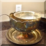 S24. Silverplate punch bowl, charger and bowl.